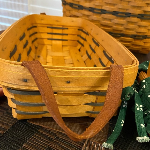 Vintage Longaberger baskets, lot of 6, green, 1990’s-early 2000’s - Picture 9 of 16